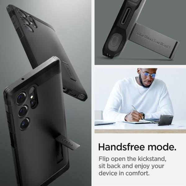 Spigen Galaxy S24 Ultra Mobilskal Tough Armor - Sort Svart