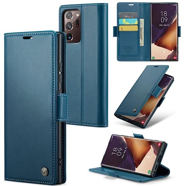 CASEME Plånboksfodral Konstläder för Samsung Galaxy Note20 Ultra - Blå