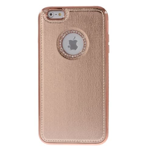 Rhinestone Bumper og Skal til Apple iPhone 6(S) Plus - Rose Gold Roséguld