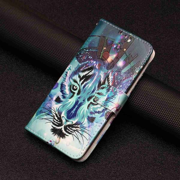Plånboksfodral för Samsung Galaxy S26 Plus Konstläder med rem - Wolf