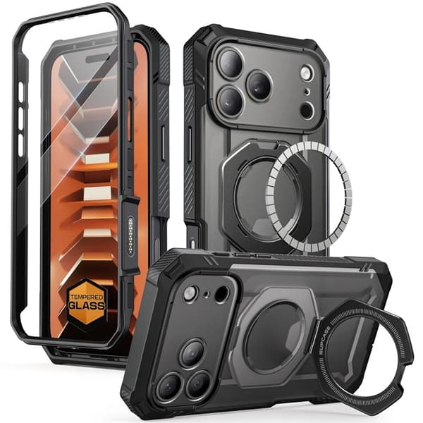 SupCase Mobilskal för iPhone 18 Pro/17 Pro Magsafe Grip Pro - Svart