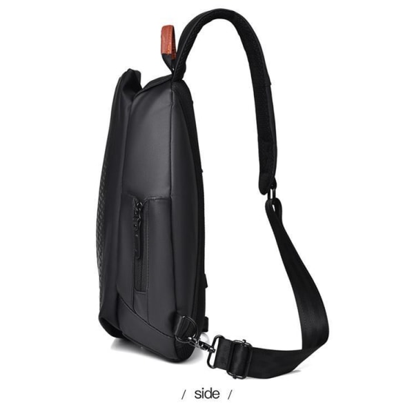 CrossBody Bag -reppu USB-portti - musta