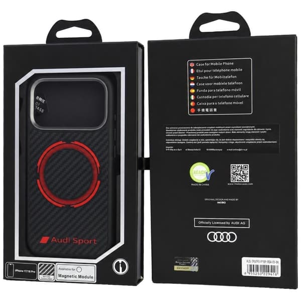 Audi Mobilskal För iPhone 18 Pro/17 Pro Magsafe RSQ Carbon Fiber