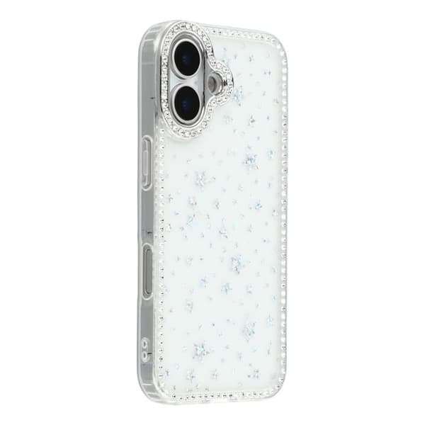 Mobilskal till iPhone 17 Rhinestone Edge - Starry Transparent Transparent
