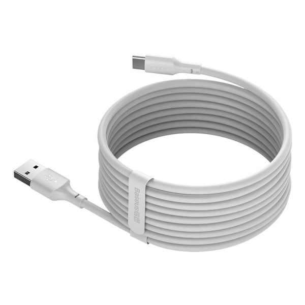 Baseus 2-pack USB-C till USB-A kabel 40 W 5 A 1.5m Vit White