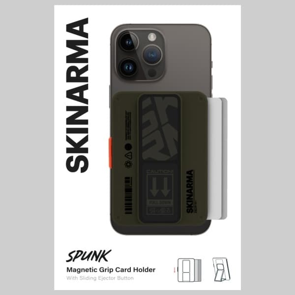 Skinarma Mirage Spunk Magnetic Grip Stand Plånbok – Grön