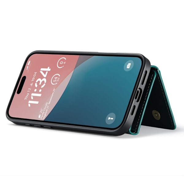 DG.MING M2 Series Mobilskal till iPhone 16 PU+PC+TPU Grön