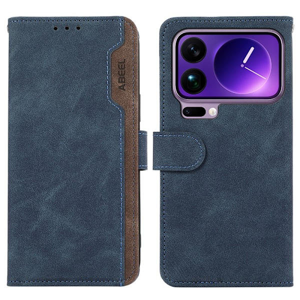 ABEEL Xiaomi 17 Pro Plånboksfodral Splicing Konstläder RFID-Skydd Blå