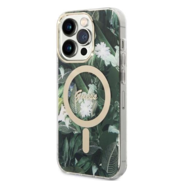 GUESS iPhone 14 Pro Max Magsafe Case Jungle + langaton laturi -