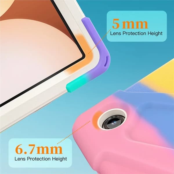 Mobilskal till Galaxy Tab A11 Plus Kickstand Silikon Axelrem Rosa
