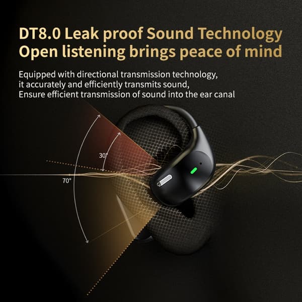 Trådlösa Bluetooth-Hörlurar Sports Ear-hook LX-80 Svart