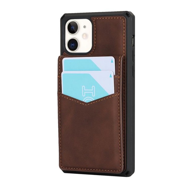 Cover med slots til iPhone 11 - Brun Brown