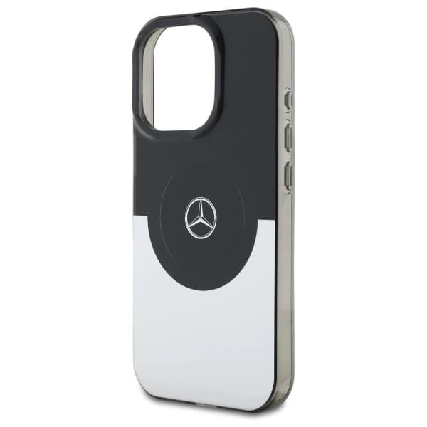 Mercedes telefontaske til iPhone 16 Pro MagSafe dobbeltlag BiColor - Sølv