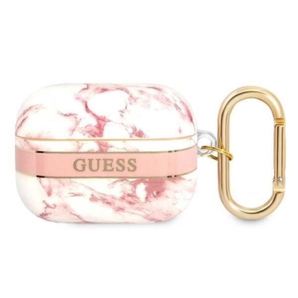 Guess Airpods Pro Shell Marble Strap Collection - vaaleanpunainen