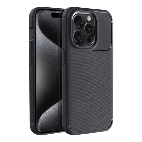 Mobilskal till iPhone 15 Pro Carbon Premium - Svart Black