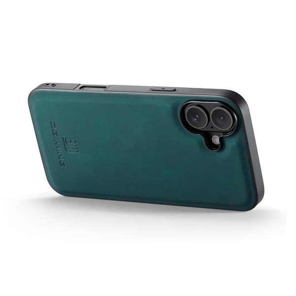 DG.MING Mobilskal till iPhone 17 PU Läder PC + TPU Hybrid - Grön