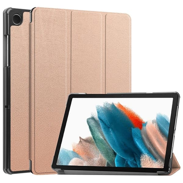 Galaxy Tab A9 Plus Fodral Tri-Fold KonstLäder Roséguld
