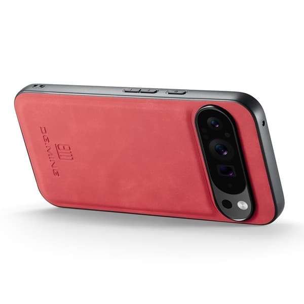 DG.MING Mobilskal till Google Pixel 10 Pro XL PU Läder Röd