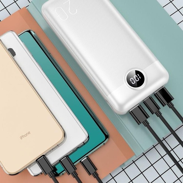 VEGER Powerbank 20000 mAh PD QC 3.0 2A 20W L20S - Vit Vit