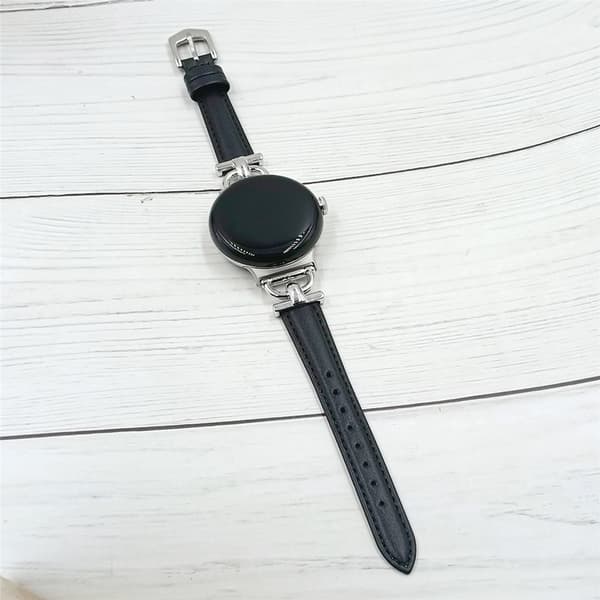 Google Pixel Watch 2/3 (41mm) Armband Äkta Cow Läder - Khaki Brun