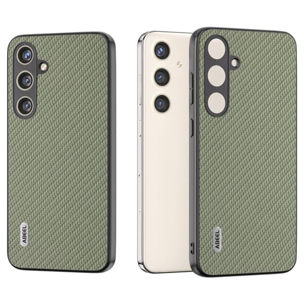 ABEEL Mobilskal till Samsung Galaxy S24+ Shockproof Carbonfiber Grön