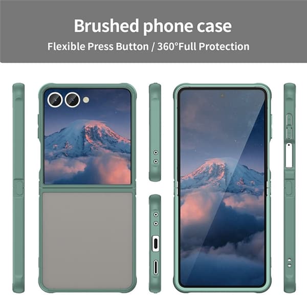 Mobilskal till Galaxy Z Flip7 Drop Proof Frosted Translucent Grön