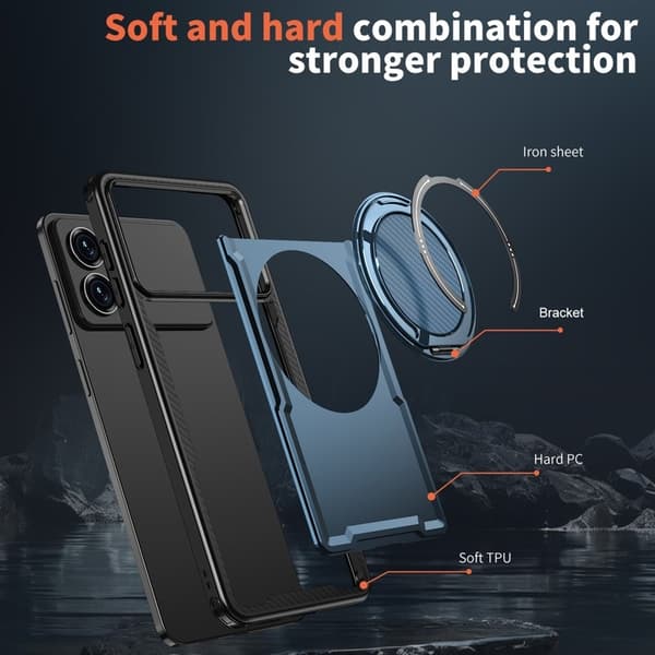 Mobilskal till Samsung Galaxy S26 Edge Magnetiskt TPU + PC - Blå