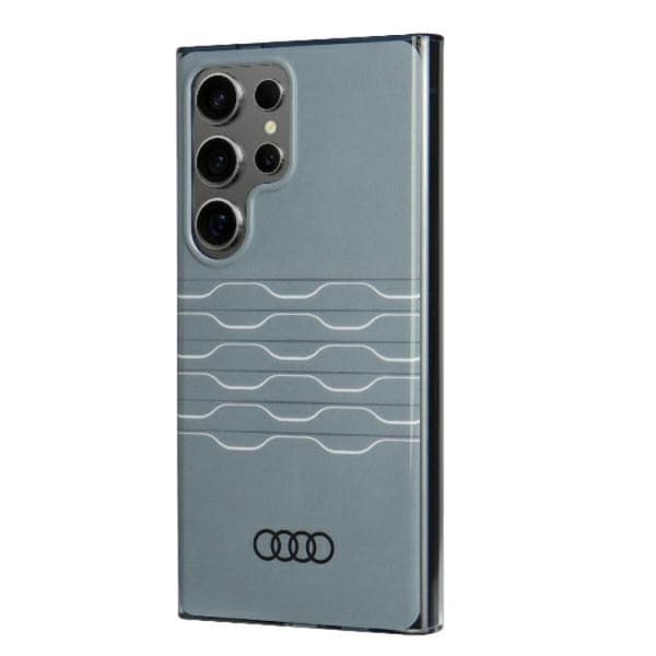 Audi telefontaske til Galaxy S24 Ultra geometrisk mønster - grå Grå