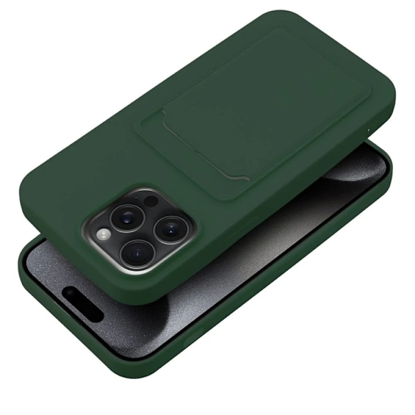 iPhone 15 Pro Max Mobilskal Korthållare - Grön