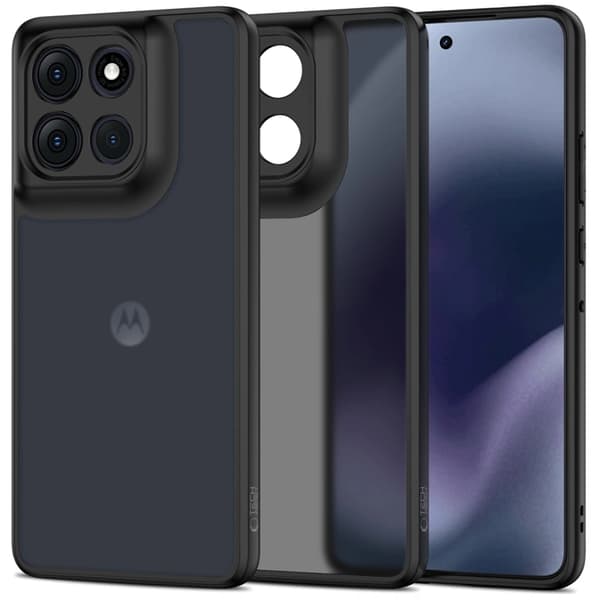 Tech-Protect telefontaske til Motorola Moto G86 Matte - Sort Svart