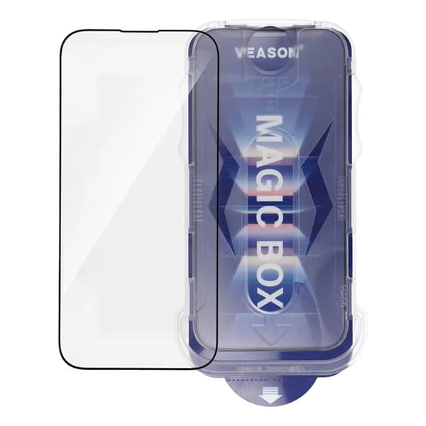 Veason Härdat Glas Skärmskydd iPhone 17 med Applicator - Svart