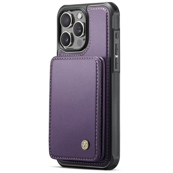 JEEHOOD J05 Mobilskal till iPhone 15 Pro Läder MobilLila