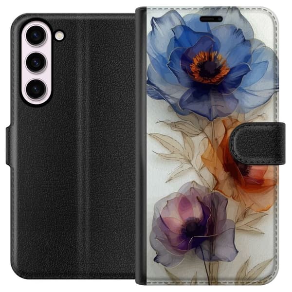 Plånboksfodral till Samsung Galaxy S23+ med Silkesblommor