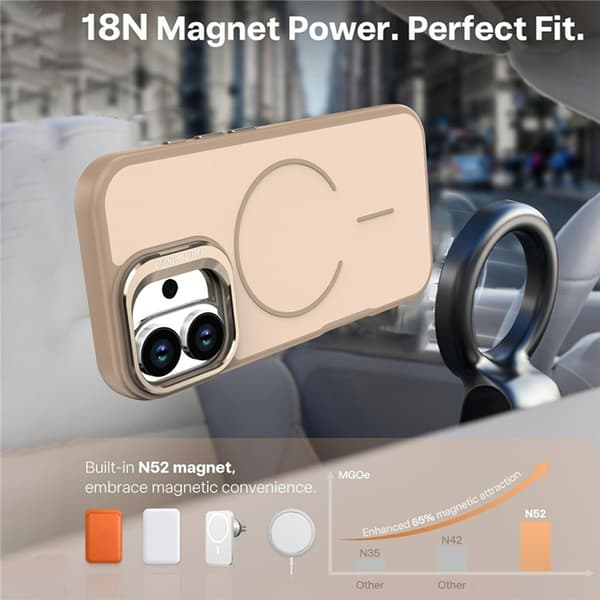 Mobilskal till iPhone 17 MagSafe Skin-Touch Kickstand - Orange Orange