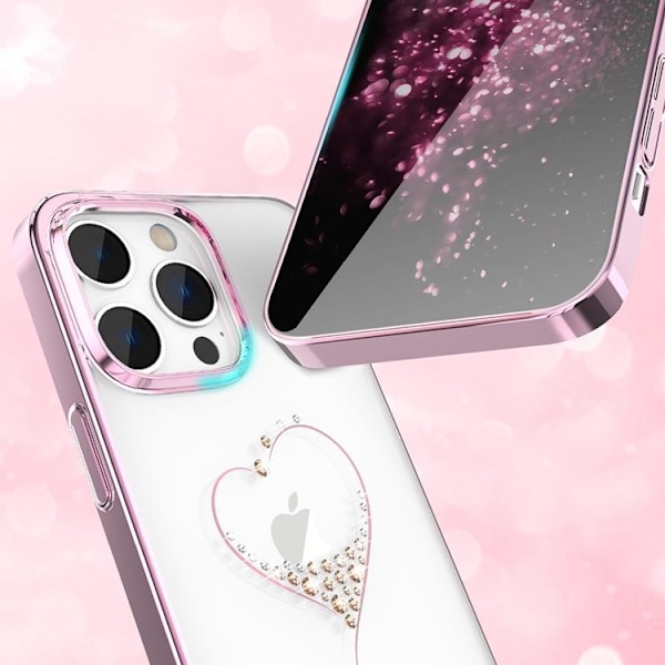 Kingxbar iPhone 14 Plus Skal Wish - Rosa Crystals