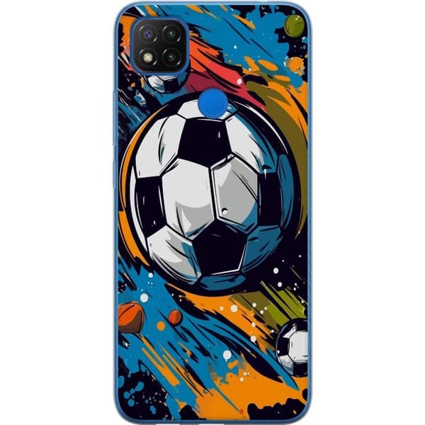 Mobilcover til Xiaomi Redmi 9C NFC med Fodbolde