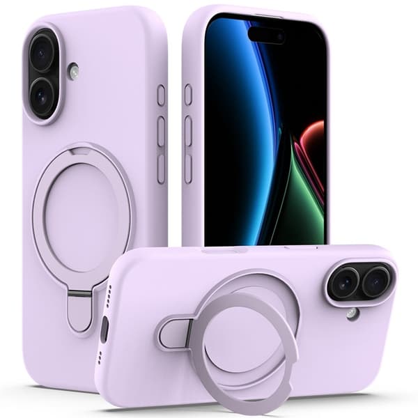 Mobilskal till iPhone 17 MagSafe Kickstand PC + Silikon - Lila Lila