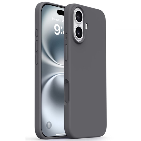 Mobilskal till iPhone 17 Silikon Microfiber Lining - Mörkgrå Grå