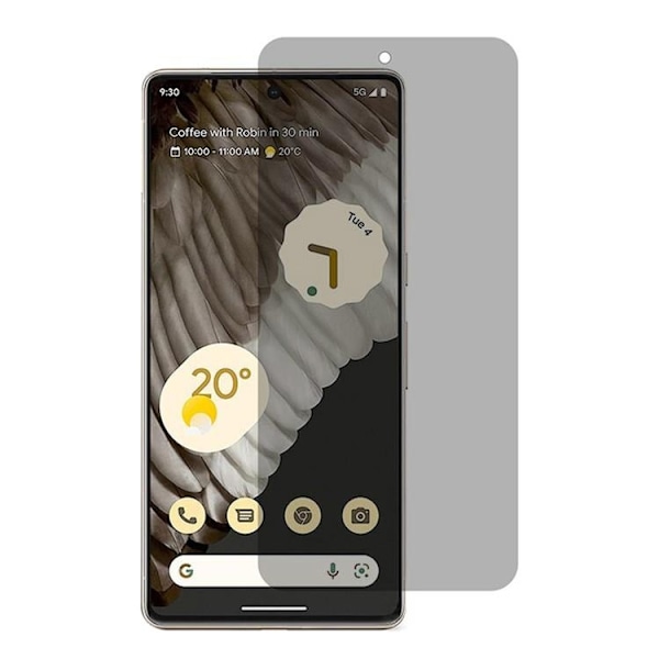 [1-PACK] Privacy Härdat Glas Skärmskydd Google Pixel 8 Svart