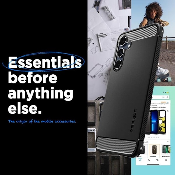Spigen Galaxy A55 5G Mobilskal Rugged Armor - Svart