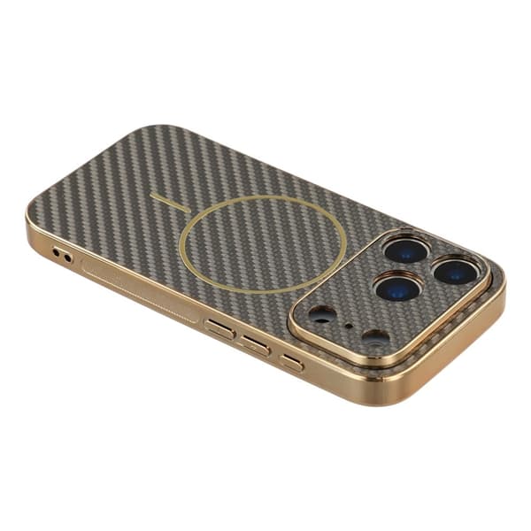 Mobilskal till iPhone 17 Pro MagSafe Carbon Fiber Electroplated - Brun Brun