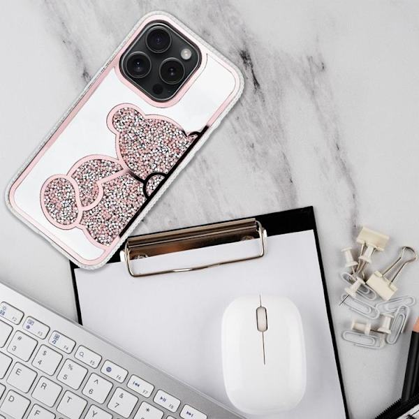 Mobilskal till iPhone 16 Pro Teddy Bear - Rosa Rosa