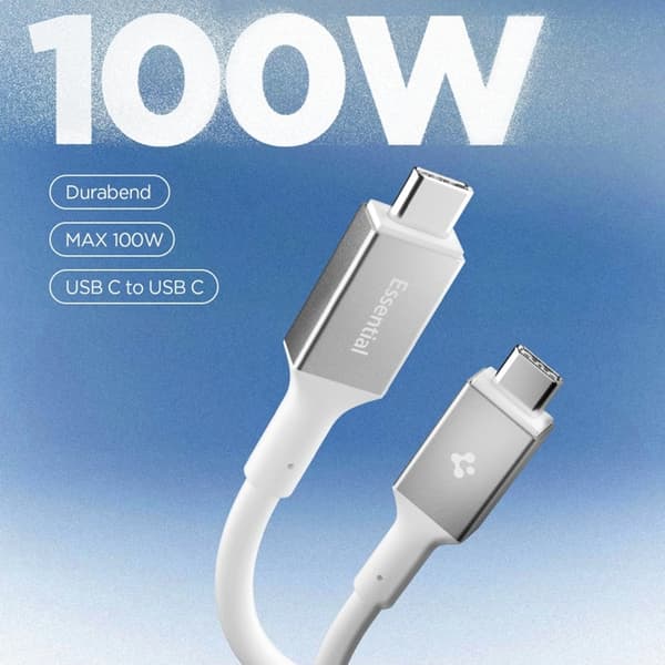 Spigen USB-C till USB-C kabel 1.2m 240W - Vit Vit