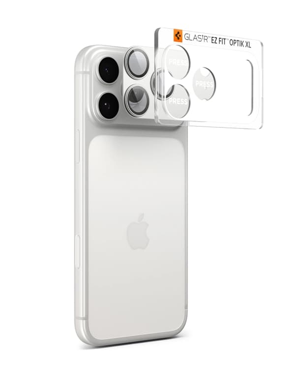 Spigen iPhone 17 Pro Max hærdet glas kameralinsedæksel EZ Fit - Sølv Silver