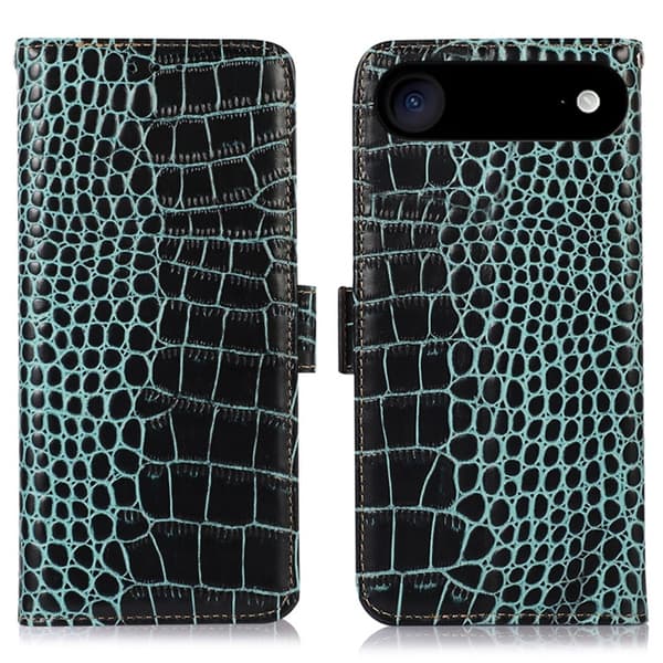 iPhone Air Plånboksfodral Äkta Läder Crocodile - Grön Grön