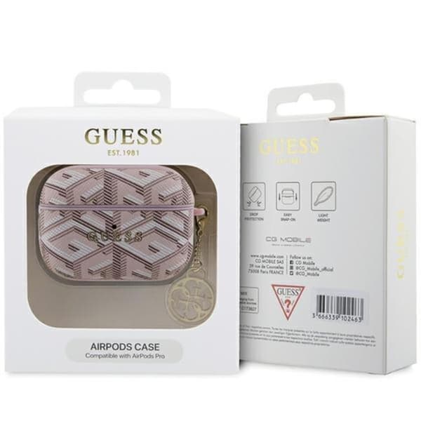 Guess AirPods Pro Skal GCube Charm - Rosa Rosa