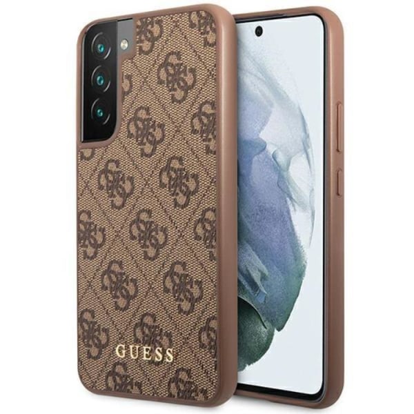 Guess Galaxy S23 Cover 4G Metal Gold Logo - Brun