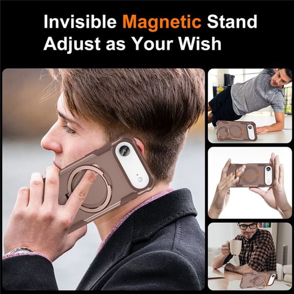 Mobilskal till iPhone Air MagSafe Kickstand Shockproof - Guld Guld