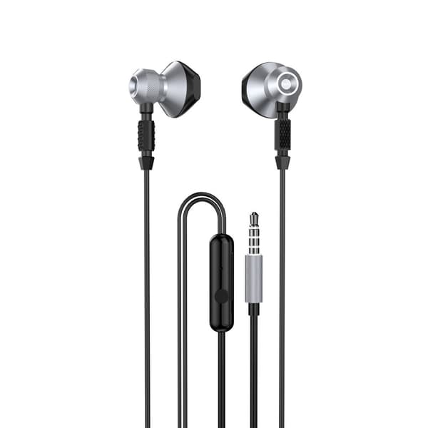 Dudao In-Ear Metal øretelefon 3.5mm Mini Jack - Grå Grey