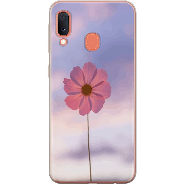 Mobilskal till Samsung Galaxy A20e med Rosa blomma